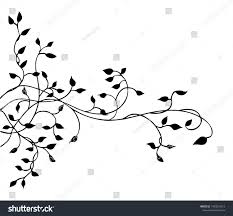 Ivy Vine Silhouette Vector Elegant Decorative Border Or Corner Design Element Of Leaves In Pretty Layout V Decorative Borders Design Element Silhouette Vector
