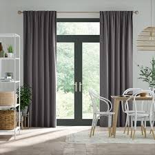 These curtains are fashioned with a stylish sheen finish. Modern Gray Curtains Novocom Top