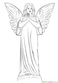 How To Draw An Angel Girl Step By Step Drawing Tutorials Angel Drawing Easy Drawing Tutorials For Kids Drawing Tutorial