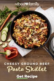 Cheesy Ground Beef Pasta Skillet Recipe Ground Beef Ground Beef Pasta Beef Pasta