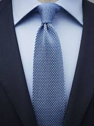 Light Blue Knitted Tie In Silk Free Shipping John Henric