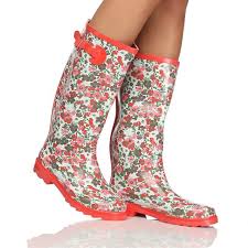 Bottes De Pluie A Fleurs Bottes De Pluie Bottes Mode