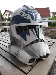 My First Try On Making A Clone Trooper Helmet What Do You Guys Think Of It Clone Trooper Helmet Star Wars Helmet Clone Trooper
