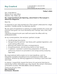 Sample cover letter legal assistant. Legal Assistant Cover Letter Sample