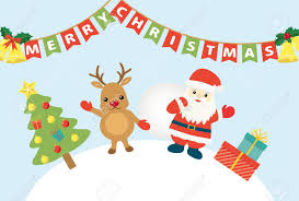 Descargue imagen vectorial de dibujos animados navidad. Feliz Navidad Papa Noel Y Dibujos Animados De Renos Ilustraciones Vectoriales Clip Art Vectorizado Libre De Derechos Image 89642325