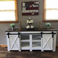 Sliding Barn Door Corner Tv Stand Farmhouse Entertainment Center Rustic Barn Door Cabinet Smaller Corner Tv Stand In 2020 Farmhouse Buffet Decor Farmhouse Sideboard