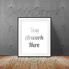 Black Frame On Wood Floor Mockup For Wall Art Display By Uddostock Poster Artwork Frame Poster Prints