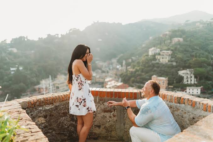 George & Aziza - the most romantic marriage proposal in Portofino