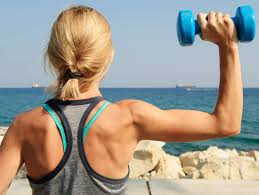 Pick up a dumbbell weight in each hand and lift them to just above your shoulders with your palms facing each other. Weight Loss 6 Simple Workouts To Lose Your Arm Fat The Times Of India