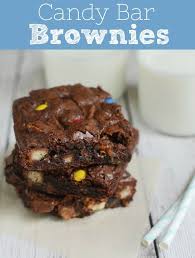 Candy Bar Brownies Start With A Boxed Brownie Mix And Add Your Favorite Candy Bars Perfect For Hallo Cookie Bar Recipes Chocolate Recipes Delicious Brownies