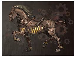 Steam Horse Steampunk Drawing Steampunk Animals Steampunk Crafts
