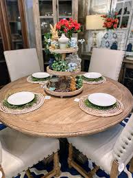 Get the best deals on oak dining room round tables. Bellamy 55 Round Oak Dining Table The Mint Julep