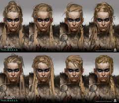 Hairstyles there are six styles of hair to choose from, and each can be one of four colors, for a total of 24 possible combinations. Female Eivor Hairstyles Art Assassin S Creed Valhalla Art Gallery Assassins Creed Art Assassins Creed Artwork Assassin S Creed Valhalla