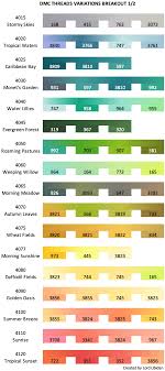 Dmc Variation Threads And Corresponding Colors Lord Libidan