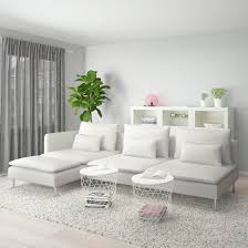 Soderhamn 4er Sofa Mit Recamiere Offenes Ende Finnsta Weiss Ikea Deutschland Furniture Sectional Chaise