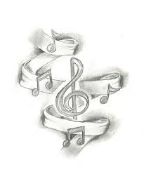 Google Image Result For Http Skullnuckle Com Wp Content Uploads 2012 07 Popular Tattoos Musical Notes Tattoos Jpg Avec Images Dessin Musique Art Dessin Dessin Au Crayon