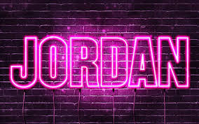 But as one of the most heavily populated starting letters for girls' names, there's a j name to suit every style and taste. Download Wallpapers Jordan 4k Wallpapers With Names Female Names Jordan Name Purple Neon Lights Horizontal Text Picture With Jordan Name For Desktop Free Pictures For Desktop Free