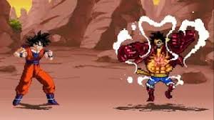Luffy terinspirasi oleh goku, tokoh utama dragon ball dan di mode super saiyan 4 wujud goku mirip dengan sun wokong. Battle Of Saiyan Goku Vs Gear 4 Luffy Youtube