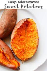 Microwave Sweet Potatoes How To Do It Right Cook At Home Mom Recipe Microwave Sweet Potato Cooking Sweet Potatoes Raw Sweet Potato