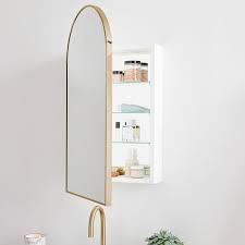 Framed medicine cabinets brushed nickel. Arched Metal Framed Medicine Cabinet