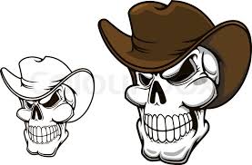Cowboy Totenkopf Mit Hut Stock Vektor Colourbox