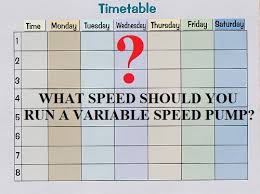 Avoiding this mistake will eliminate higher water bills and the need to call pool services to replace or fix the pump system. Variable Speed Pump Schedule