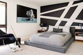 Le style cest lui les meubles cest vous. Chambre D Ado Avec Un Mur Noir Photos Et Idees Deco De Chambres D Ado Avril 2021 Houzz Fr