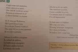 Din coji de nucă car cu boi făceam şi înhămam la el culbeci bătrâni cu coarne. Cu Ce Poezie Poti AsemÄƒna Poezia Copii Eram Noi Amandoi De Mihai Eminescu Va Rog Brainly Ro