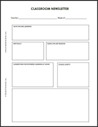 Blank Classroom Newsletter Template Student Handouts Classroom Newsletter Teacher Newsletter Template Classroom Newsletter Template