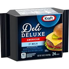 How many calories in one slice of american processed cheese? Kraft Deli Deluxe American Cheese Made With 2 Milk 24ct Hy Vee Aisles Online Grocery Shopping