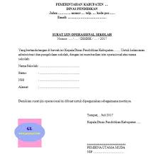 Contoh Surat Izin Operasional Untuk Sekolah Guru Loyal