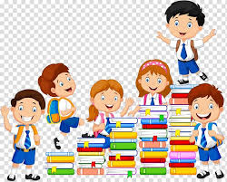 Six Children With Books Illustration Book School Kids Transparent Background Png Clipart In 2020 Kids Background Kids Silhouette Book Illustration