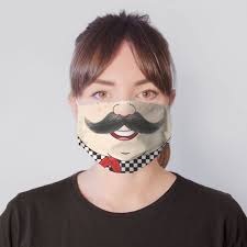 Funny Chef Face Mustache Face Chef Mask Teepublic Masken
