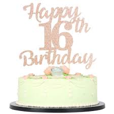 Check spelling or type a new query. Lveud 16th Birthday Cake Topper For Happy Birthday 16 Rose Gold 16th Cake Topper Happy Birthday Cake Topper Cake Ornament 16th Buy Online In Dominica At Dominica Desertcart Com Productid 167961762