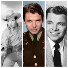 Audie Murphy with his sons Terry and Skipper , 1958