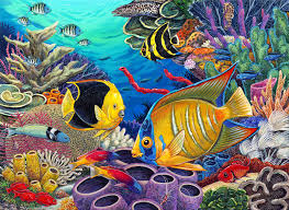 Make a coral reef diorama to help others understand these marine creatures and their amazing body forms. Painting By Numbers Caribbean Coral Reef Jr Large Royal Langnickel