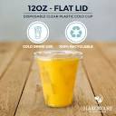 Hakoware Disposable 12 oz Premium Ultra Clear Plastic Cold Cups ...