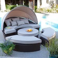 Outdoor Canopy Day Bed Patio Set Bed Cool Furniture Outdoor Relax Versatile Outdoor Daybed Wicker Patio Furniture Resin Wicker Patio Furniture