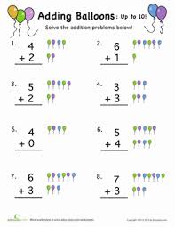 Adding Up To 10 Worksheet Education Com Addition Worksheets Math Addition Worksheets Kindergarten Addition Worksheets