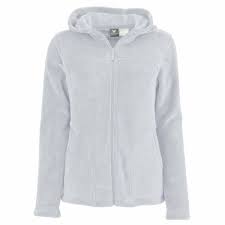 White Sierra Cozy Fleece Hooded Jacket Extended Sizes Ebay