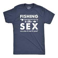 T shirt typography graphic with quote. Sarcastic Fishing Sex T Shirt Men Offensive Tshirt For Etsy