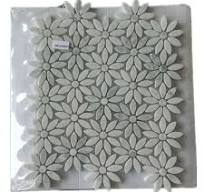 Hot Sale Carrara White Marble Mosaic Tiles Modern Flower Design 10mm  Thickness Parquet for Interior Wall for Hotels