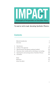 Pdf To Read Or Not To Read Decoding Synthetic Phonics