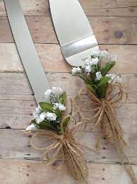 Wedding Cake Server And Knife Set Burlap And White Wedding Etsy Cuchillos Decorados Para Boda Copas Decoradas Para Boda Copas Boda