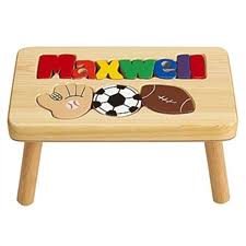 While artwork, piece size, and. Name Puzzle Stools For Children Personalized Puzzle Step Stools