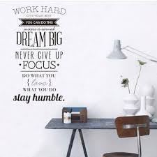 Maybe you would like to learn more about one of these? Office Inspirational Dream Sticker Letters Wall Decor Stickers Wall Decals Work Hard Motivation Decal Sticker Family