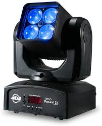 Adj Inno Pocket Z4 4 Led Rgbw Moving Head Wash With Zoom Equipo Sonido Cabina Dj Iluminacion