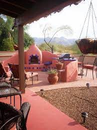 If you've ever wanted to try creating a project with concrete casting, this fire pit can introduce you to the technique. Our Mexican Style Outdoor Indoor Space Spanish Style Homes Mexican Patio Mexican Style Homes