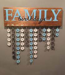 My grandma has a wooden birthday board hanging on the wall at her house and as a kid i loved looking at the birthdays of each family member. Family Birthday Board Home Diy Family Birthday Board Family Birthdays