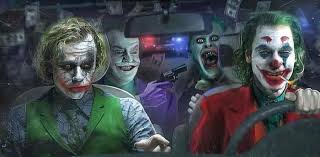 Jack Nicholson Heath Ledger Jared Leto And Joaquin Phoenix As The Joker Joker Comic Joker Art Joker Artwork